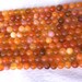 Genuine Natural Brazil Red Orange Chalcedony Carnelian Semi-precious stones Round Loose Beads 6mm 8mm 10mm 12mm 15.5" 05404