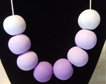Pastel Ombre Clay Necklace