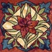 Paper Flower Accent Tile Ceramic Kitchen Bath Back Splash 6"