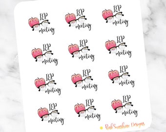 IEP MEETING SCHOOL Stickers for your Planner