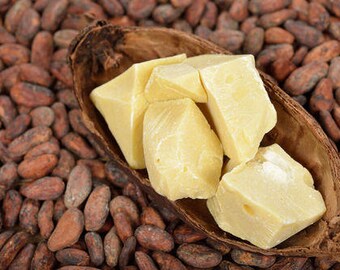 100% Raw Organic Unrefined COCOA BUTTER Pure Prime Pressed Natural Quality - Choose Size - Superfast Shipping to USA (3-7days)
