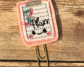 Plan clipboard planner clip