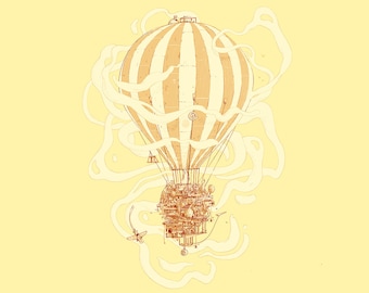 Screen printed poster balloon / Screenprint poster