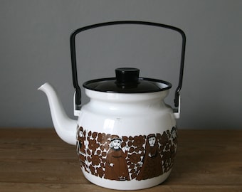 Finel Arabia Finland Kaj Franck coffee pot kettle enamel