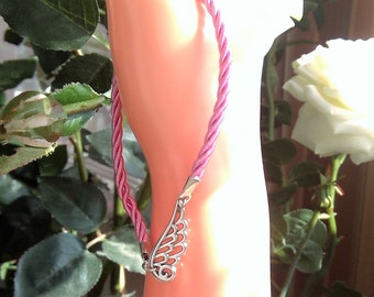 Sweet bracelet angel wings in Pink