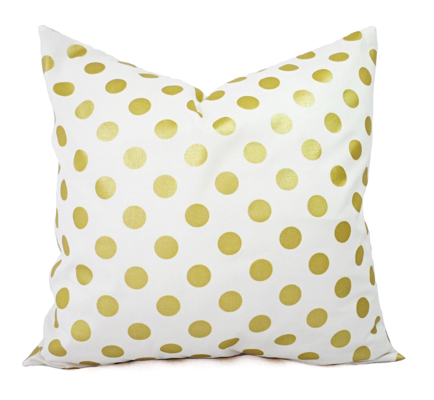 Two Metallic Gold Pillow Covers White and Gold Pillow Cover