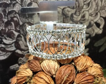 Corsage Bracelet - Royalty Rhinestone - Silver