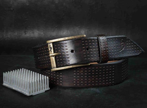 Men's Brown Leather Men's Leather Belts Belt Buckle
