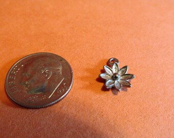 Twenty Pewter Flower Charms