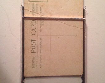 Postcard frame (interchangable) 3 1/2 x 5 1/2 with chain