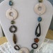 Beautiful wood and glass bead necklace