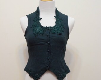 Emblem Petites Vest | Pine Green