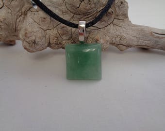 Green Moss Agate Pendant Necklace