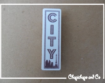 "CITY" travel vacation Scrapbooking card making Project life hobby stamp