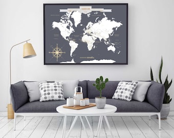 push pin travel map world travels map map art world map canvas