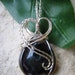 Wire Wrapped Pendant, Fluorite Pendant, Silver Wire Wrapped Pendant