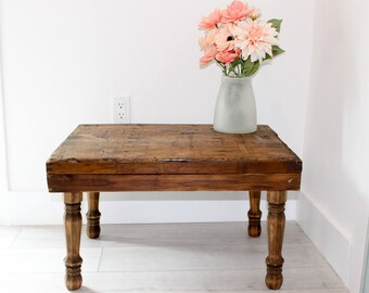 Antique Repurposed Printers Tray Side Table