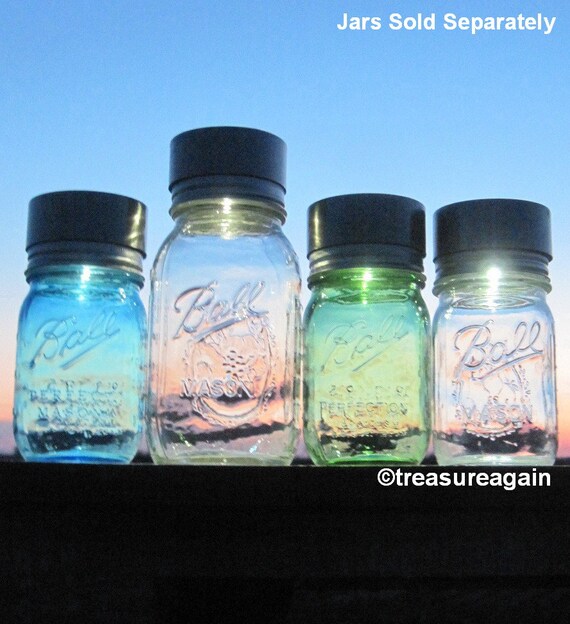 4 Mason Jar Solar Light Lids Diy Lighting Jars Not