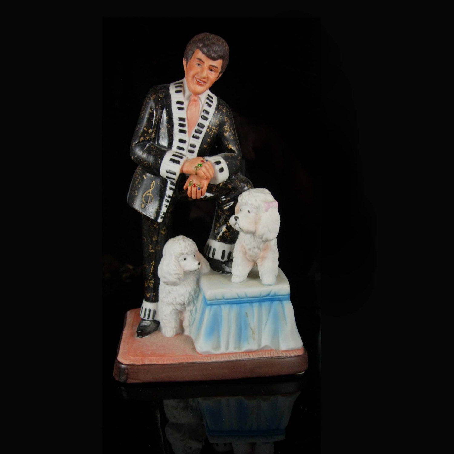Vintage liberace figurine music box Aldon Porcelain Grand