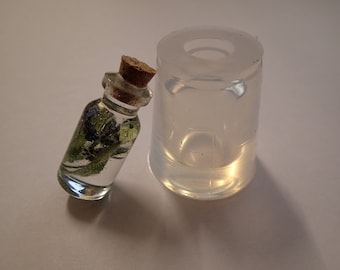 Silicona transparente botella de molde para la joyería de la resina H 35 x 16 mm