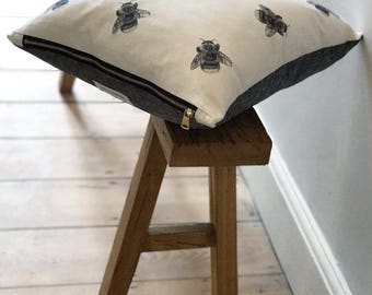 Bumblebee Cushion, designed & made in the UK