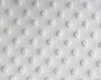 Minky Embossed Dot - White