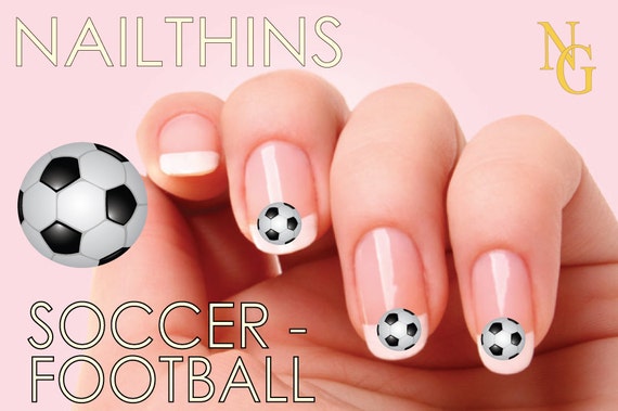 SOCCER Nail Decal Nail Art Nail Design NAILTHINS - SOCCER Nail Decal Nail Art Nail Design NAILTHINS