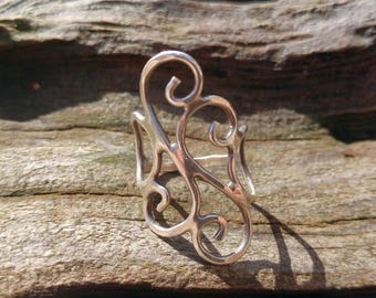 Handmade Filigree Sterling Silver Ring Size 6 and Size 7.5