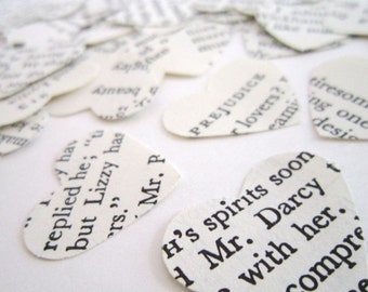 Pride and Prejudice Wedding confetti . Pride and Prejudice Book Confetti . Mr Darcy . jane austen books . Pride and Prejudice quote