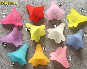 30 pcs mixed color Lucite Flower,22 mm frost style,colorful Lucite flower,transparent flower,mixed lucite flower,Lucite flower,flower kit