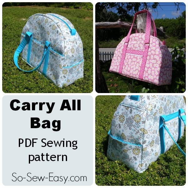 Carry All Bag PDF Sewing pattern weekender or carryon