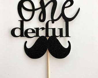 Mr ONEderful Cake topper - ONEderful Cake topper- Little Man Cake topper - 1st Birthday Cake topper - 1st Birthday Cake Smash Topper - ONE