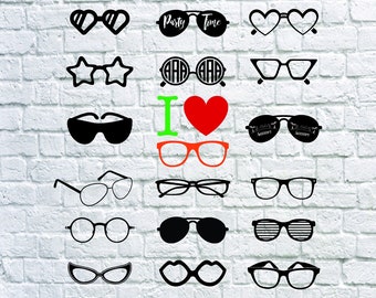 18 Sunglasses svg - Summer Sunglasses vector - Sunglasses digital clipart for Print, Design or more, files download svg, dxf, png, eps, jpg