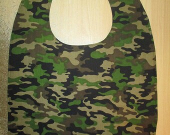 Adult bib / Clothes protector / Special needs bib / Army / Camouflage