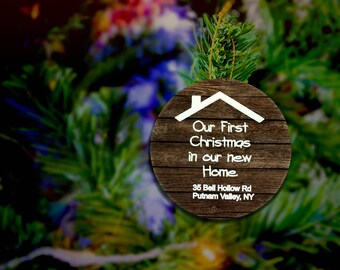 First Home Ornament First Home Christmas Ornament Rustic Our First Home Ornament First Christmas In Our New Home Ornament Our First Home