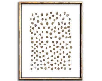 Minimalist Poster, Sepia Prints, Downloadable Prints, Bronze Wall Art, Modern Minimalist Art Print, Abstract Dots, Circle, Prints, Wall Art