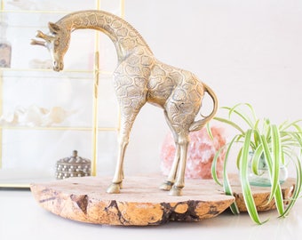 Vintage Brass Giraffe Figurine / Statue, Home Decor Accents