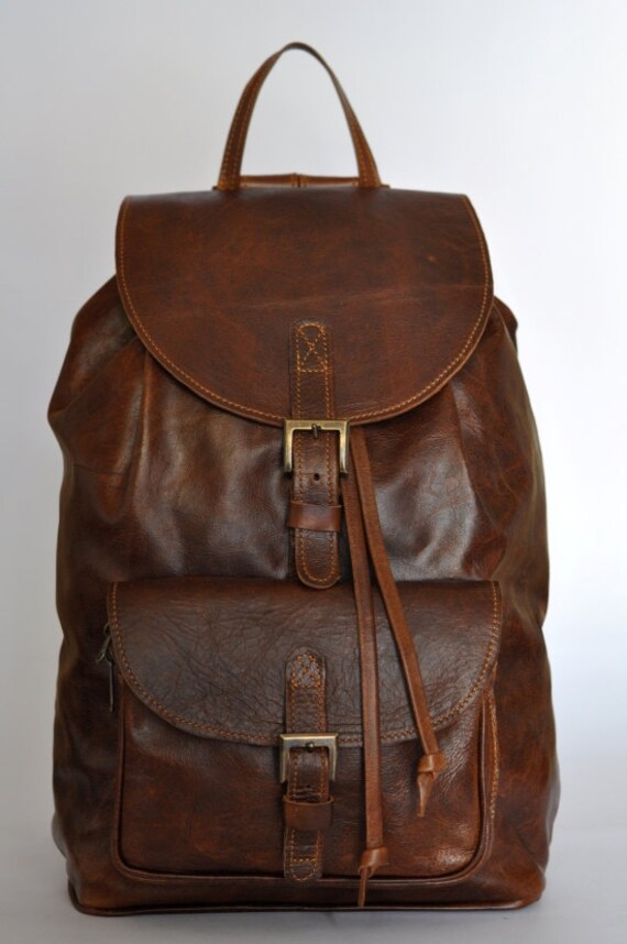 Brown Genuine Leather backpack