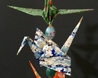 Origami Crane Mobile - 5 Birds