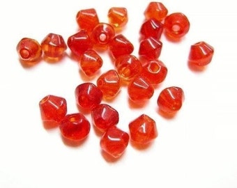 100pc 4mm bicone glass beads-3300