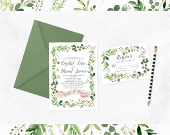 Watercolor Green Leaf Clip Art/Greenery/Eucalyptus/Wild Leaf/Spring/Green