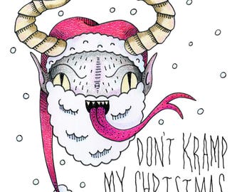 Krampus // Postcard Size Print