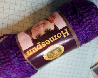 Lion Brand Homespun Yarn in Purple Haze