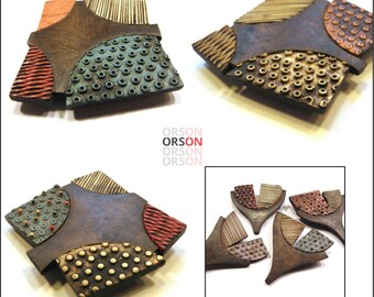 Orsons Weathered Pin Pendant in Polymer clay Tutorial Ebook Instructions in English ONLY