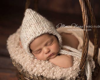 Newborn Hat Pattern, Newborn Photo Prop Pattern, Knitting Pattern, Newborn Pixie Bonnet Pattern, Baby Pixie Bonnet Pattern Newborn Pixie Hat
