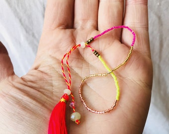 Tassely Beaded Bracelet. Thai Beach Style