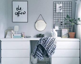 Black wire wall grid, + SHELF, + CLIPS, mood board, photo frame, wall grid, wire memo board, metal grid, notice board, office organization