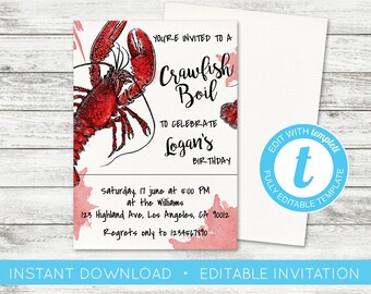crawfish boil invitation template