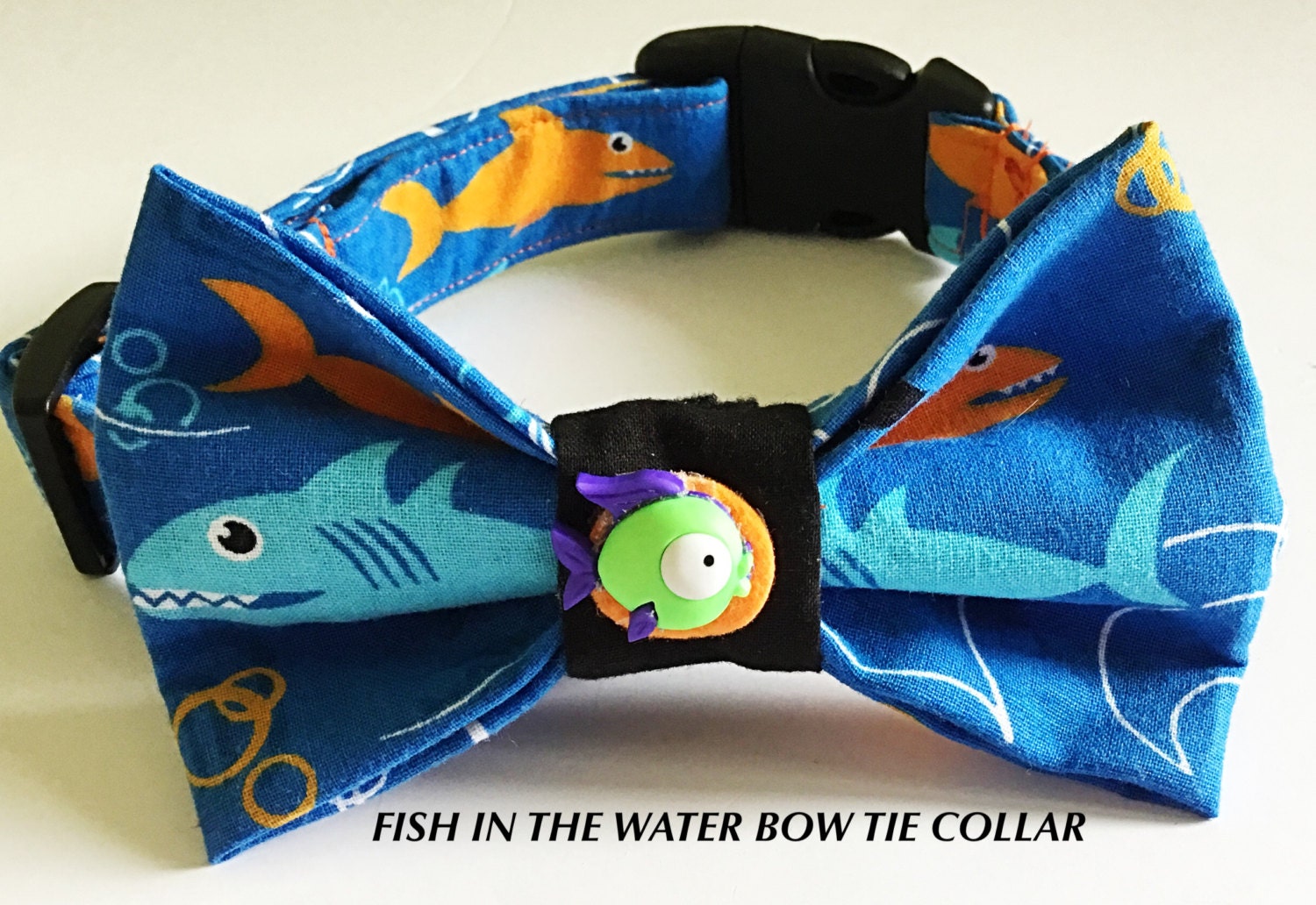 Summer Bow Tie Fish Collar for Dogs and Cats