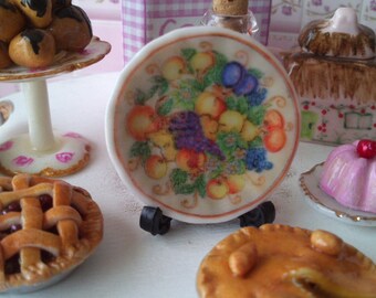Dolls House miniature 'Fruite' Ceramic Plate